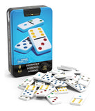 Juego De Domino Doble 6 En Caja Metalica 28 Fichas Con Color