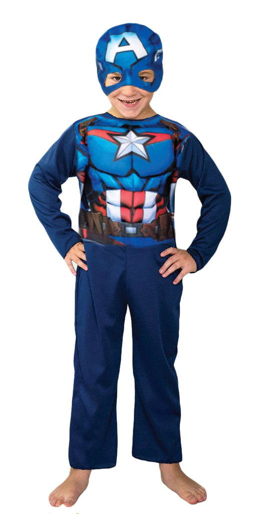 Disfraz De Capitan America Linea Economica Original New Toys