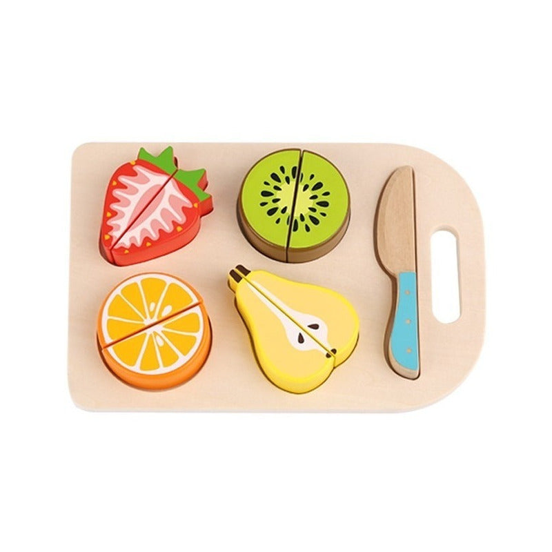 Cortando Frutas Encastre Piezas Madera Tooky Toy Ft689