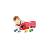 Auto De Colección Camion Porta Autos Partes Metal Teamsterz