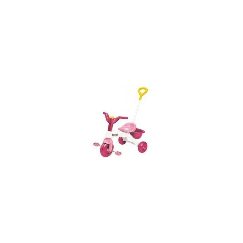 Primer Triciclo Rondi Rosa C/barra De Paseo Y Canasto