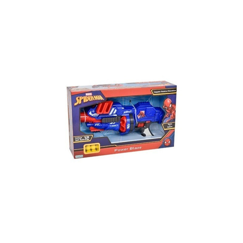 Pistola Spiderman Power Blaze Con Pelotaas Original Ditoys