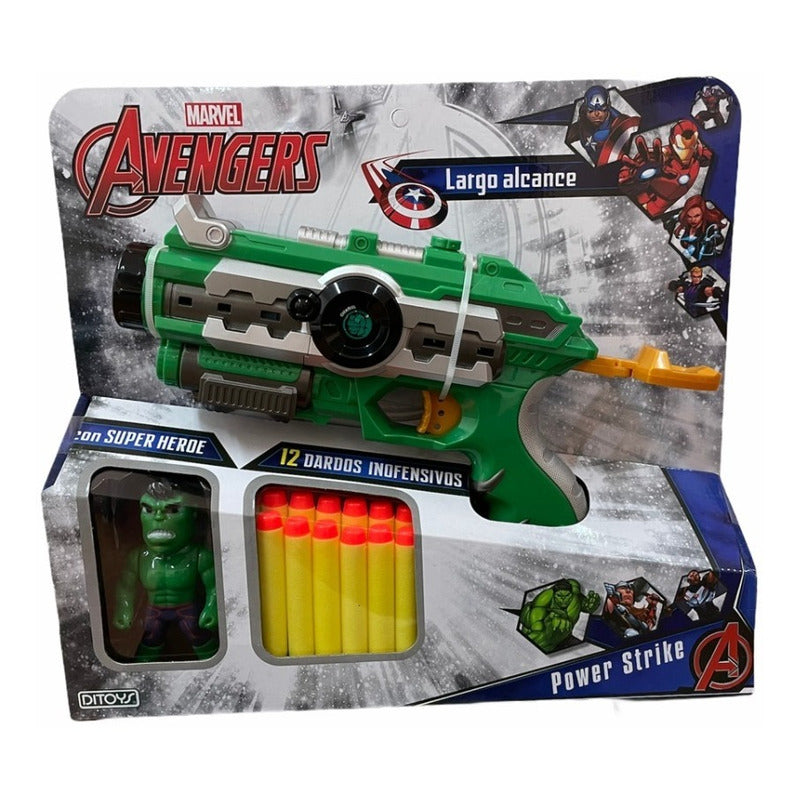 Pistola Avengers Power Strike Con Figura Ditoys 2424