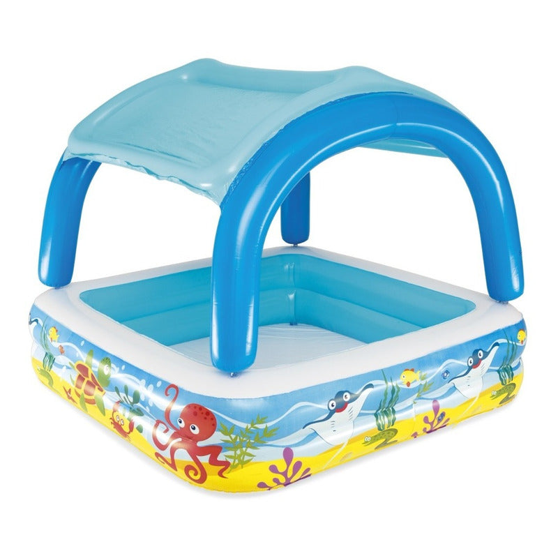 Pileta Inflable Cuadrada Techo Desmontable Bestway 52192