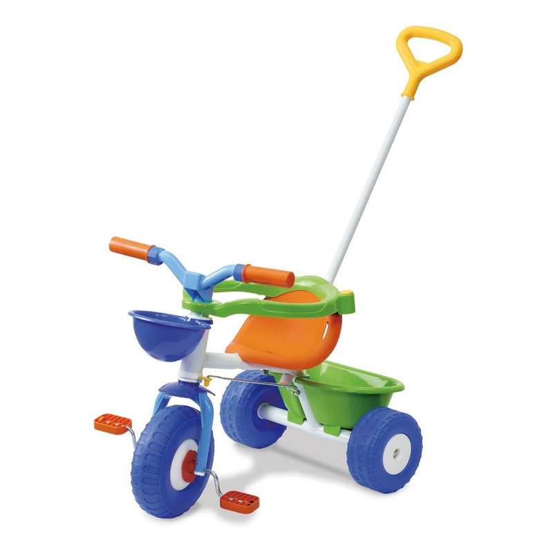 Triciclo Rondi Blue Metal C/ Barral De Metal Y Aro Sujetador