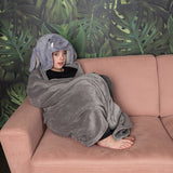 Manta De Peluche Elefante C/capucha De Animales Wabro 70239