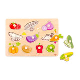 Rompecabezas Encastre Vegetales Pieza Madera Tooky Toy Ft691