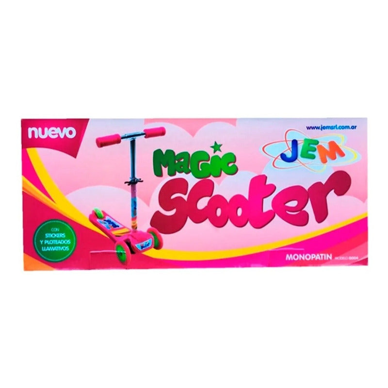 Monopatin Magic Scooter Rosa 3 Ruedas Original Jem G004