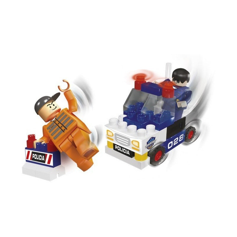 Blocky Super Policias Con 70 Piezas Original Dimare