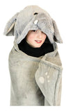 Manta De Peluche Elefante C/capucha De Animales Wabro 70239
