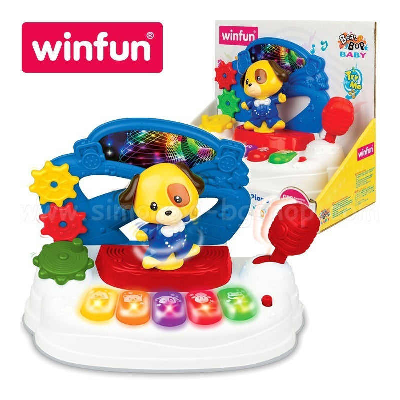 Piano Con Perrito Bailarin Con Luz Y Sonido 0796 Winfun