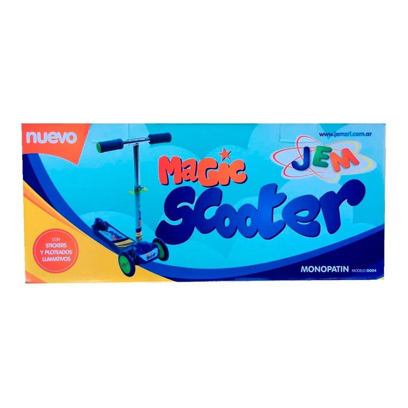 Monopatin Magic Scooter Azul 3 Ruedas Original Jem G004
