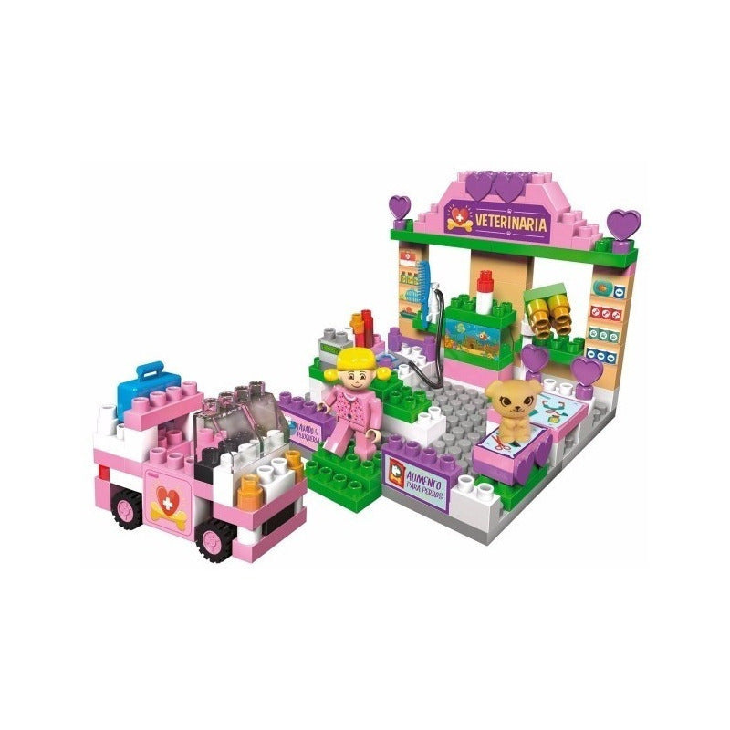 Blocky Chicas Veterinaria Con 150 Piezas Original Dimare