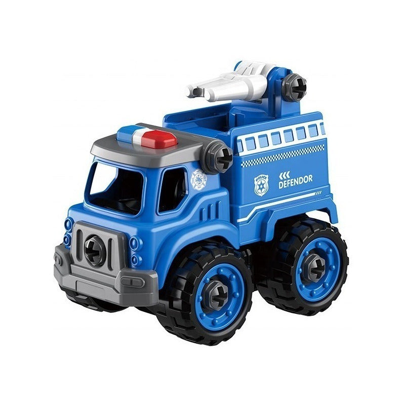 Camion Policia Mini Set X 2 Vehiculos Diy Ik0067
