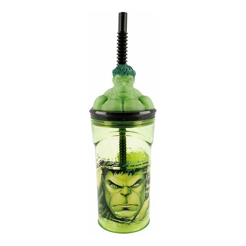 Vaso Hulk Con Figura En 3d Licencia Original Sp466