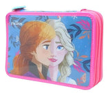 Cartuchera Frozen 2 Cierres Con Utiles Fa388 Original Cresko