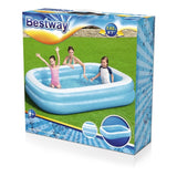 Pileta Inflable Rectangular Azul 262x175x51cm Bestway 54006