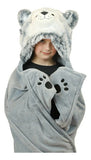 Manta De Peluche Husky Con Capucha De Animales Wabro 70213
