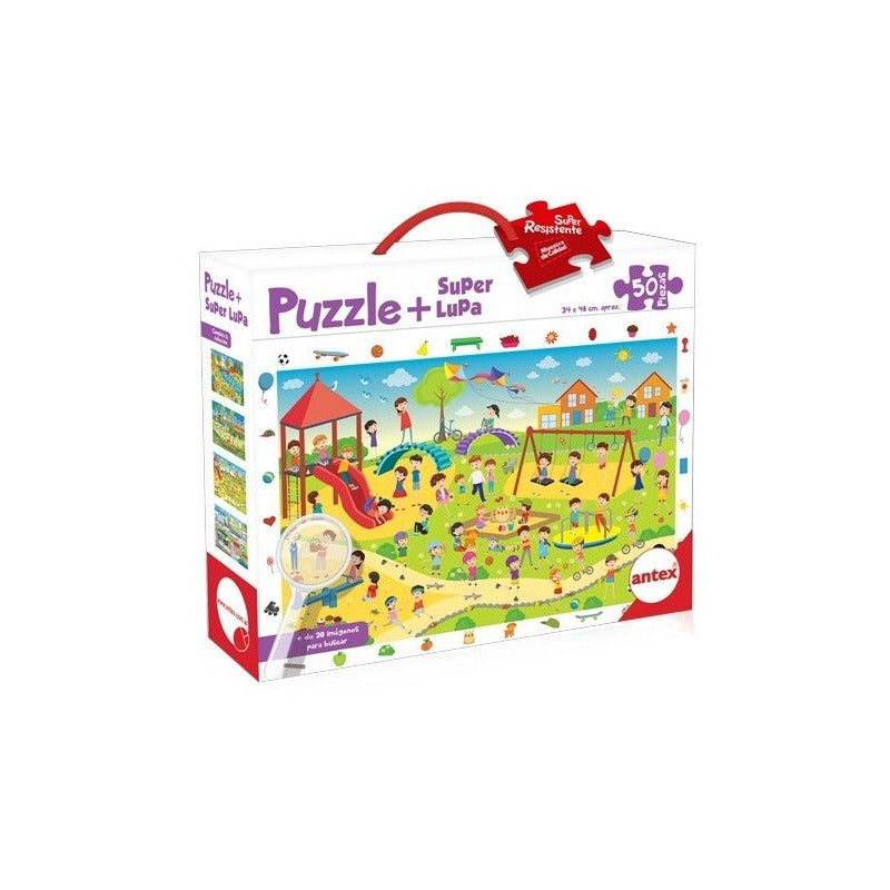 Rompezabezas Puzzle 50 Piezas Con Lupa Original Antex 3035