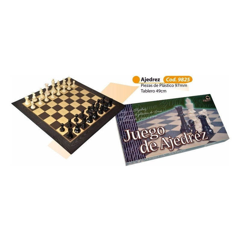 Juego De Ajedrez Piezas De Plastico 9825 Marca Bisonte