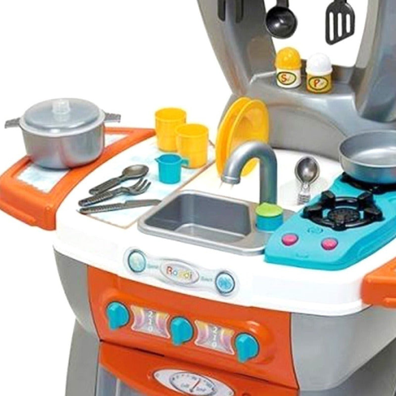 Cocina Maxi Chef Con Luz Y Sonido Lava Con Aguua Real Rondi